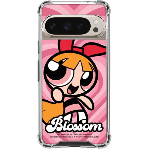 Cartoon Network Powerpuff Girls Blossom Pink Hearts Pixel 9/9 Pro Clear Case